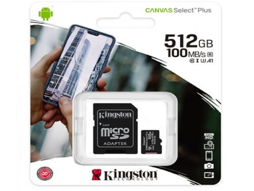 MEMORIJE KARTICE KINGSTON SDCS2/512GB/MICROSD/512GB/CLASS U3/100MB/S-85MB/S+ADAPTER